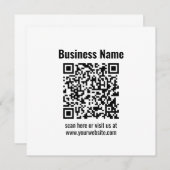 Erstellen Sie Ihren eigenen QR-Code | Transperant Mitteilungskarte (Vorne/Hinten)