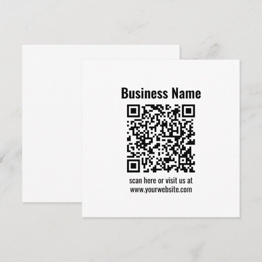 Erstellen Sie Ihren eigenen QR-Code | Transperant Mitteilungskarte (Vorne/Hinten)