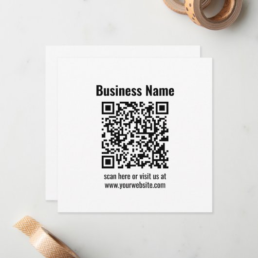 Erstellen Sie Ihren eigenen QR-Code | Transperant Mitteilungskarte (Vorderseite/Rückseite Beispiel)