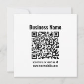 Erstellen Sie Ihren eigenen QR-Code | Transperant Mitteilungskarte (Vorderseite)