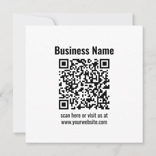 Erstellen Sie Ihren eigenen QR-Code | Transperant Mitteilungskarte (Vorderseite)