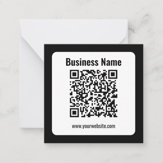 Erstellen Sie Ihren eigenen QR-Code | Transperant Mitteilungskarte (Vorderseite)