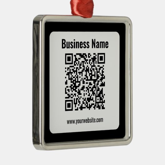 Erstellen Sie Ihren eigenen QR-Code | Transperant Ornament Aus Metall (Rechts)