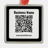 Erstellen Sie Ihren eigenen QR-Code | Transperant Ornament Aus Metall (Vorne)