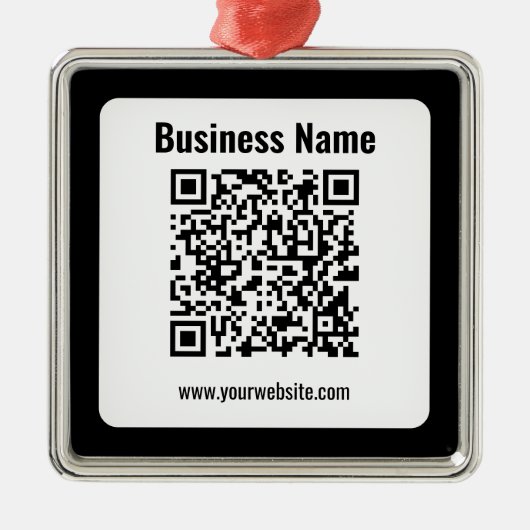 Erstellen Sie Ihren eigenen QR-Code | Transperant Ornament Aus Metall (Vorne)