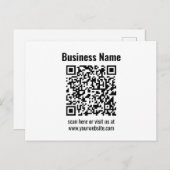 Erstellen Sie Ihren eigenen QR-Code | Transperant Postkarte (Vorne/Hinten)
