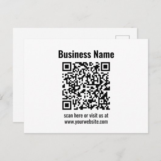 Erstellen Sie Ihren eigenen QR-Code | Transperant Postkarte (Vorne/Hinten)