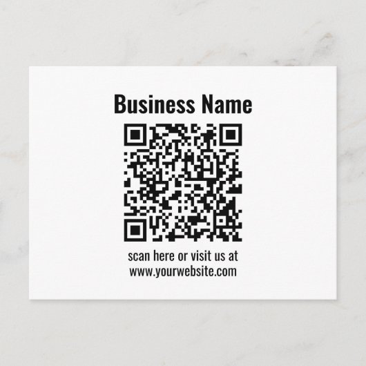 Erstellen Sie Ihren eigenen QR-Code | Transperant Postkarte (Vorderseite)