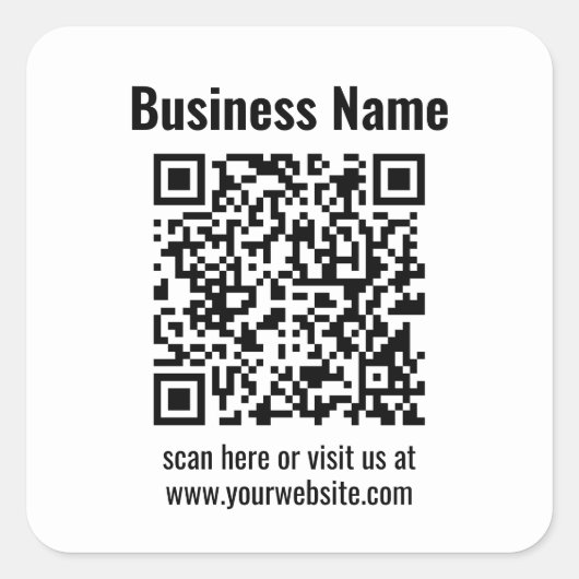 Erstellen Sie Ihren eigenen QR-Code | Transperant Quadratischer Aufkleber (Vorderseite)