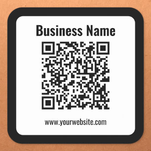 Erstellen Sie Ihren eigenen QR-Code   Transperant Quadratischer Aufkleber
