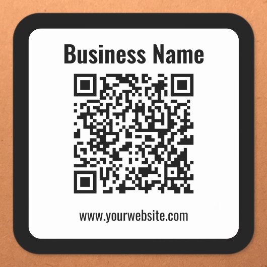 Erstellen Sie Ihren eigenen QR-Code | Transperant Quadratischer Aufkleber