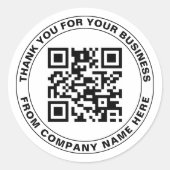 Erstellen Sie Ihren eigenen QR-Code und Text Runder Aufkleber (Vorderseite)