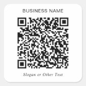 Erstellen Sie Ihren eigenen QR-Code Werbeaktion Quadratischer Aufkleber (Vorderseite)