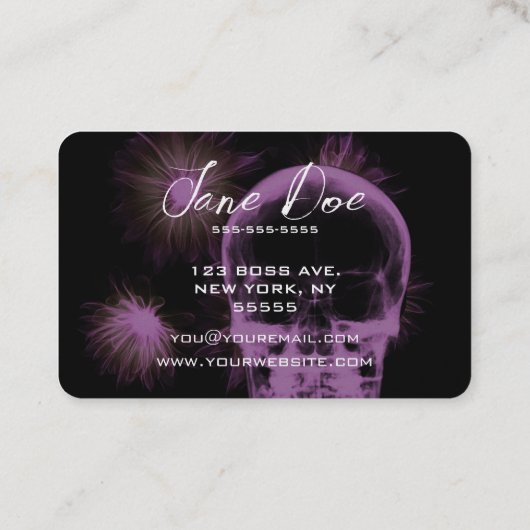 Erstellen Sie Ihren eigenen Ray-Skull und Ihre eig Visitenkarte (Rückseite)