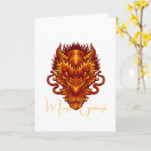 Erstellen Sie Ihren eigenen Red Dragon Head Karte (Gelbe Blume)