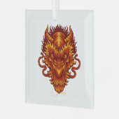 Erstellen Sie Ihren eigenen Red Dragon Head Ornament Aus Glas (Vorderseite links)