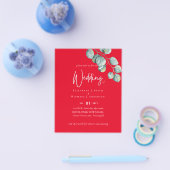 Erstellen Sie Ihren eigenen RED Eucalyptus Wedding Flyer (Einzeln)