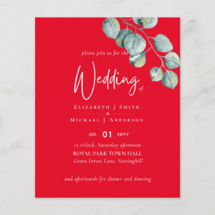 Erstellen Sie Ihren eigenen RED Eucalyptus Wedding Flyer