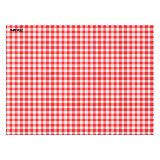 Erstellen Sie Ihren eigenen Red Gingham Tischdecke (Vorderseite (Horizontal))