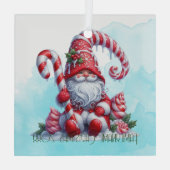 Erstellen Sie Ihren eigenen regulären Peppermint W Ornament Aus Glas (Rückseite)