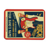 Erstellen Sie Ihren eigenen Retro-Rock-Musikmagnet Magnet (Horizontal)