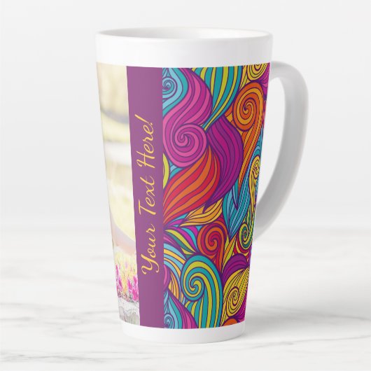 Erstellen Sie Ihren eigenen Retro Swirl-Muster-Nam Milchtasse (Rechte Ecke)