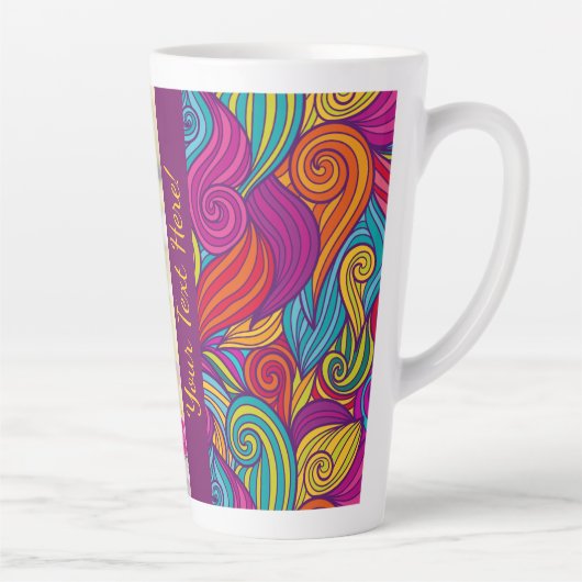 Erstellen Sie Ihren eigenen Retro Swirl-Muster-Nam Milchtasse (Rechts)