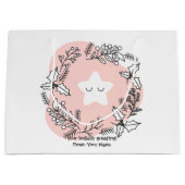 Erstellen Sie Ihren eigenen Retro Weihnachtsstern Große Geschenktüte (Vorderseite)