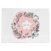 Erstellen Sie Ihren eigenen Retro Weihnachtsstern Große Geschenktüte (Rückseite)