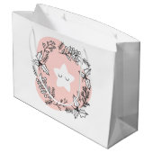 Erstellen Sie Ihren eigenen Retro Weihnachtsstern Große Geschenktüte (Rückseite Schrägansicht)