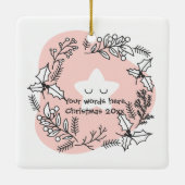 Erstellen Sie Ihren eigenen Retro Weihnachtsstern Keramikornament (Rückseite)