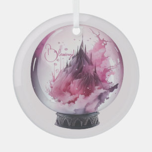Erstellen Sie Ihren eigenen rosa Kristallball Ornament Aus Glas