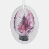 Erstellen Sie Ihren eigenen rosa Kristallball Ornament Aus Glas (Vorderseite links)