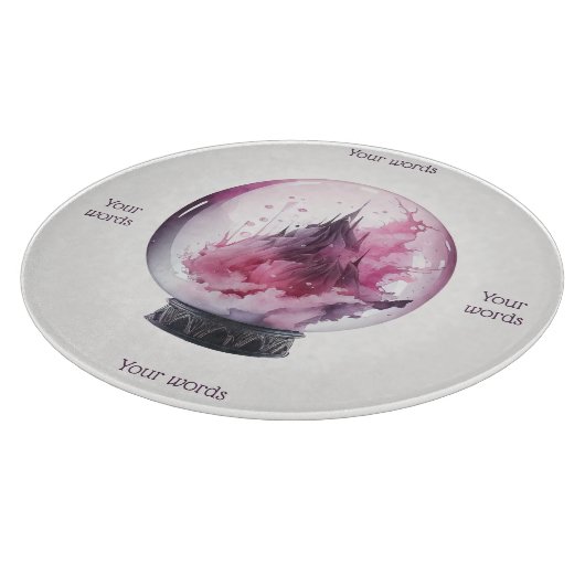 Erstellen Sie Ihren eigenen rosa Kristallball Schneidebrett (Ecke)