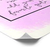 Erstellen Sie Ihren eigenen rosa und creme Text hi Poster (Ecke)