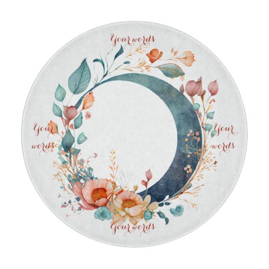 Erstellen Sie Ihren eigenen rosa und goldenen Blum Schneidebrett (Vorderseite)