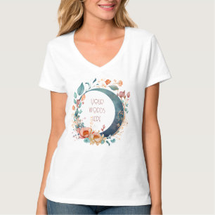 Erstellen Sie Ihren eigenen rosa und goldenen Blum T-Shirt