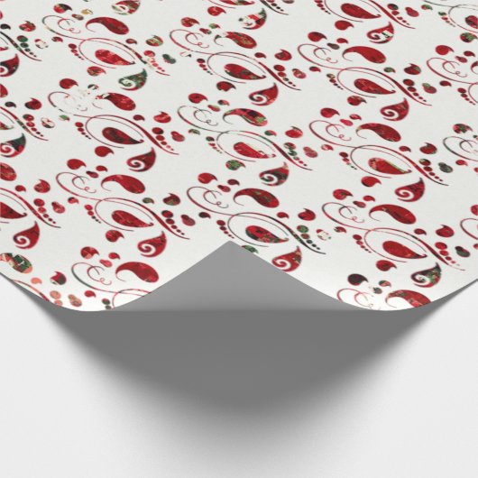 Erstellen Sie Ihren eigenen roten und grünen Weihn Geschenkpapier (Ecke)