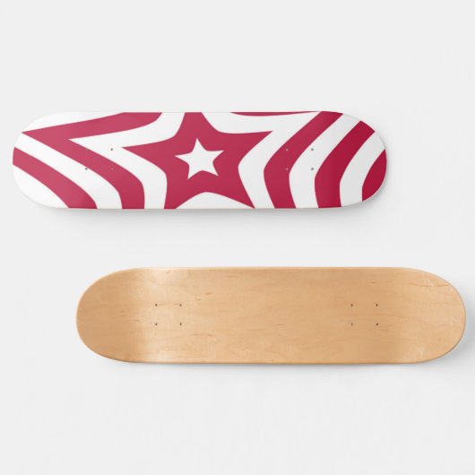 Erstellen Sie Ihren eigenen roten und weißen Stern Skateboard (Horizontal)