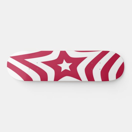 Erstellen Sie Ihren eigenen roten und weißen Stern Skateboard (Horizontal)