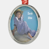 Erstellen Sie Ihren eigenen Round-Foto-Sake mit Te Silbernes Ornament (Links)