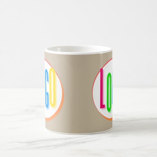 ERSTELLEN SIE IHREN EIGENEN ROUND LOGO-PROTOTYP KAFFEETASSE (Mittel)