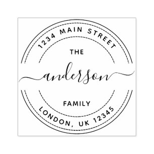 Erstellen Sie Ihren eigenen Round-Rücksendeadresse Gummistempel