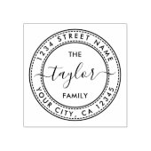 Erstellen Sie Ihren eigenen Round-Rücksendeadresse Gummistempel (Prägung)