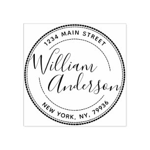 Erstellen Sie Ihren eigenen Round-Rücksendeadresse Gummistempel