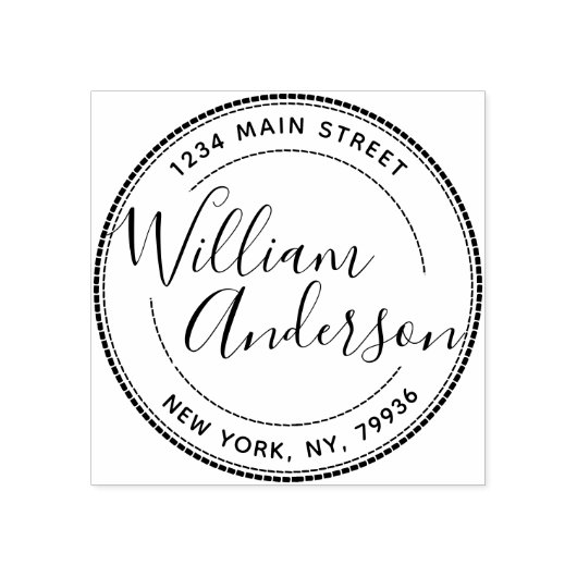 Erstellen Sie Ihren eigenen Round-Rücksendeadresse Gummistempel (Prägung)