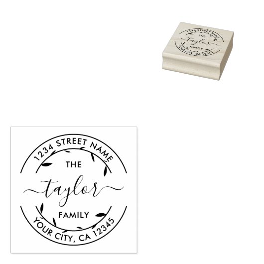 Erstellen Sie Ihren eigenen Round-Rücksendeadresse Gummistempel (Stempel)