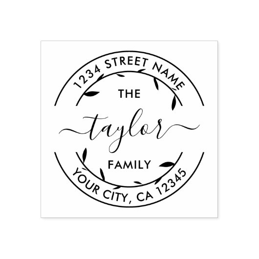 Erstellen Sie Ihren eigenen Round-Rücksendeadresse Gummistempel (Prägung)