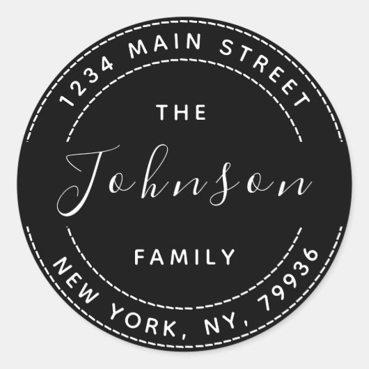 Erstellen Sie Ihren eigenen Round-Rücksendeadresse Runder Aufkleber (Vorderseite)