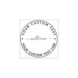 Erstellen Sie Ihren eigenen runden Rücksendeadress Gummistempel